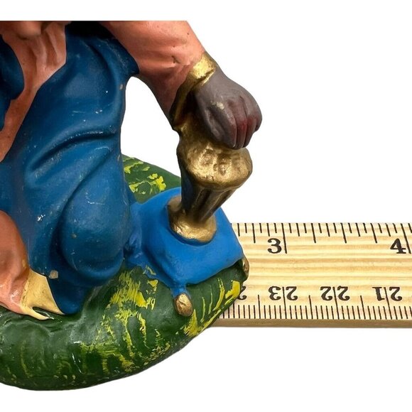 Vtg Fontanini Nativity Figurine Wiseman Black Paper Mache Christmas 7.5” Scale - Picture 8 of 9